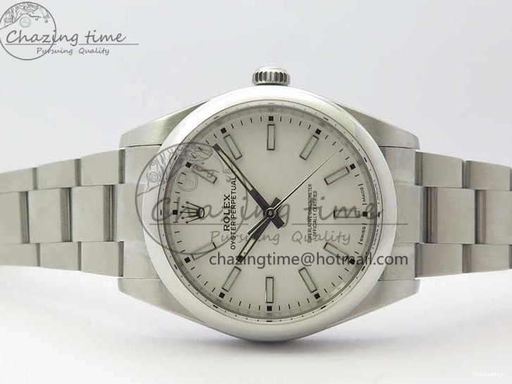 Best 39mm 114300 on A2824 UBF Bracelet Perpetual Edition SS Oyster White Dial 0204